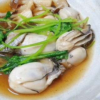 おつまみ☆　「牡蠣とシメジのサッと煮」